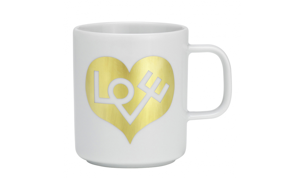 Coffee Mugs - Love Heart gold