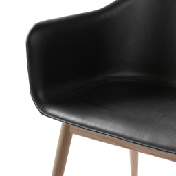 Harbour Dining Chair, black leather