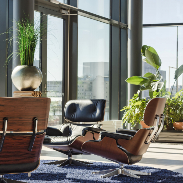 Lounge Chair & Ottoman  black-pigmented walnut