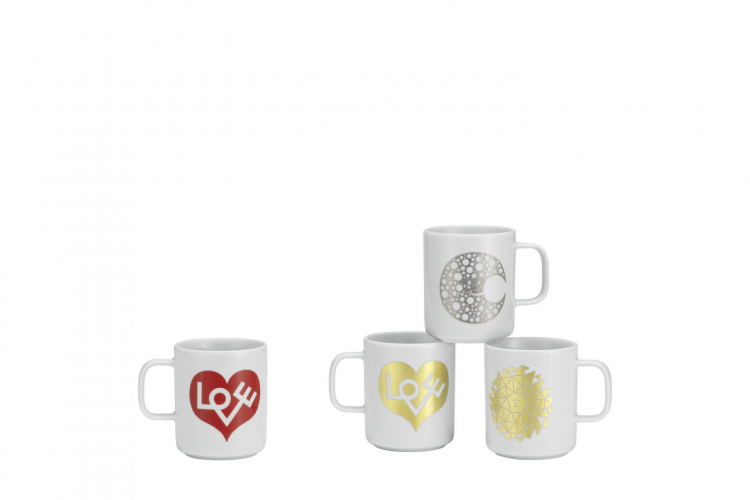 Coffee Mugs - Love Heart gold