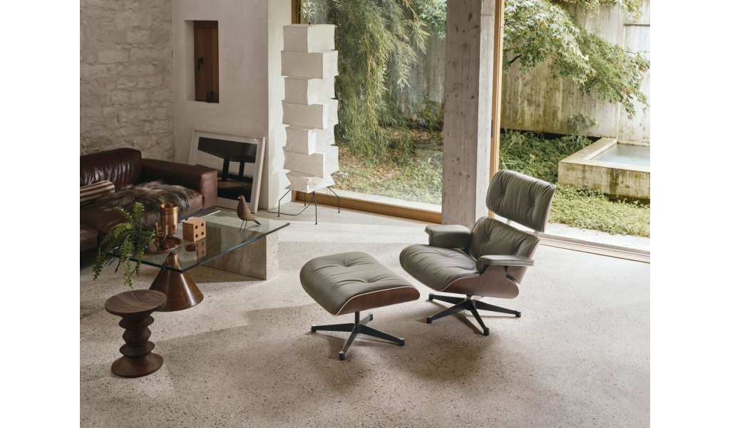 Lounge Chair &amp; Ottoman, třešeň