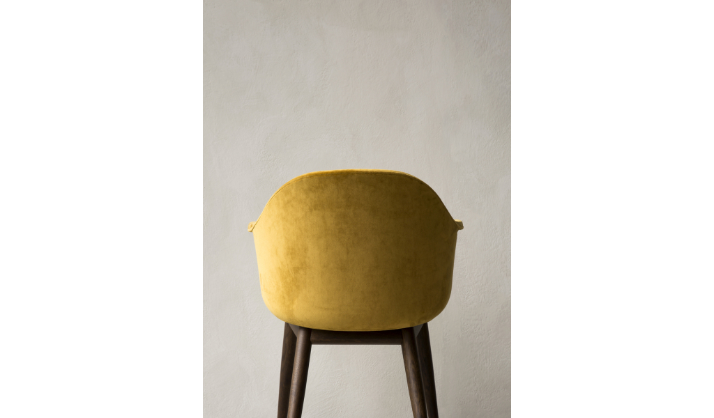 Harbour Dining Chair, yellow velvet