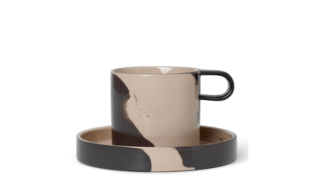 Inlay Cup with Saucer