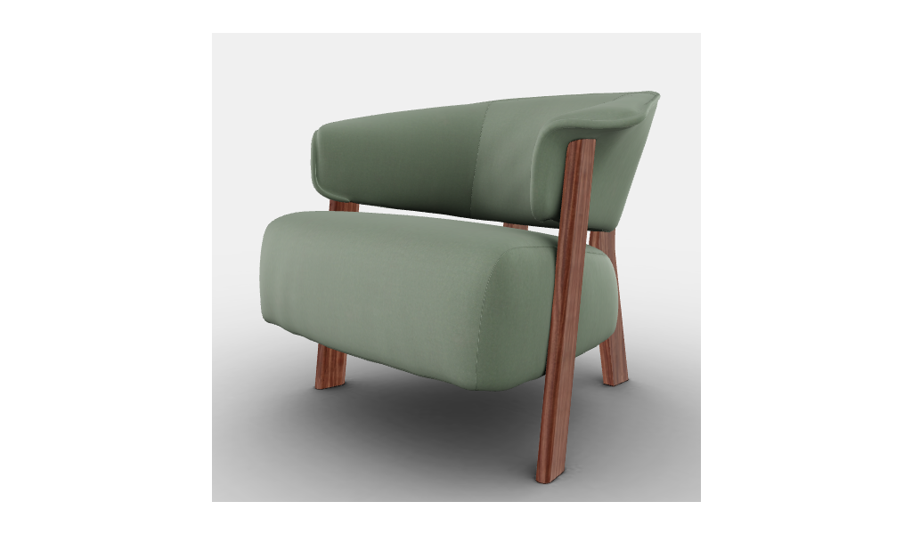 Back-Wing Armchair, svetlo zelená - z expozície
