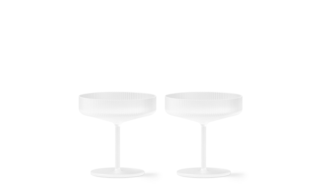 Ripple Champagne Saucers - set 2 ks