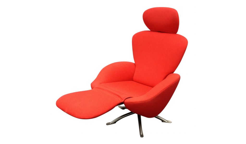 Dodo lounge chair světle červená - z expozice