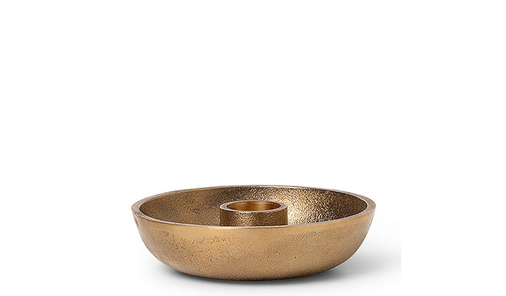 Bowl Candle Holder brass Konsepti