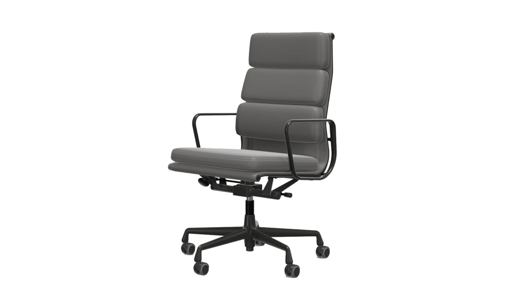Soft Pad Chair EA 219 černá konstrukce, kůže Dim Grey