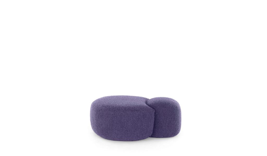 Aaland pouf tissue bouclé - indigo, z expozície