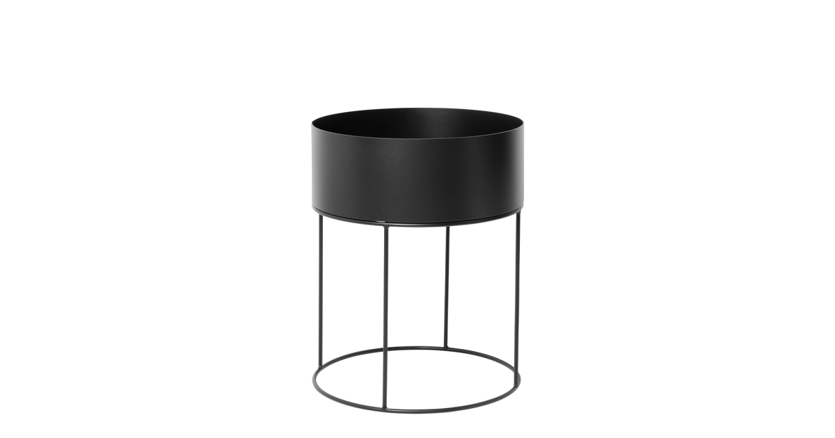 鉢・プランター ferm LIVING | Plant Box Round Black Ferm Living - Plant Box round | Connox