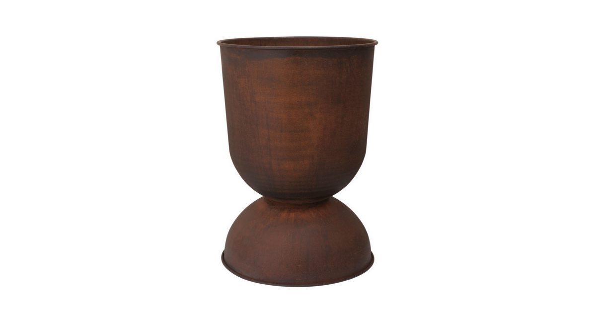 Hourglass Pot Large rust | Konsepti.com