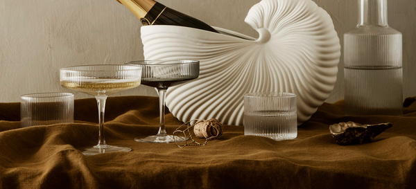 Ripple glasses and decanters