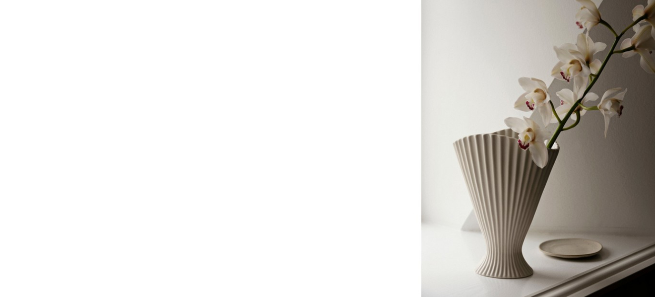 Ceramic and glass accessories from the Fountain collection by Ferm Living.