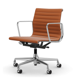 Aluminium Chair EA 117  chrom/ kůže koňak