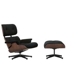 Lounge Chair & Ottoman, tmavý ořech