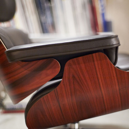 Lounge Chair & Ottoman, santos palisander, kůže L50 Premium F