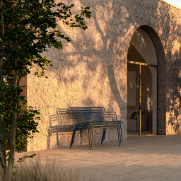 South Bench - wooven matting