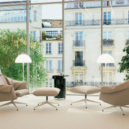 Bascule Highback & Ottoman, Duo-Tone/Iroko