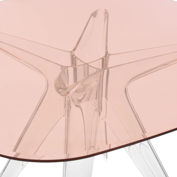 Sir Gio čtvercový transparentní čirá růžová