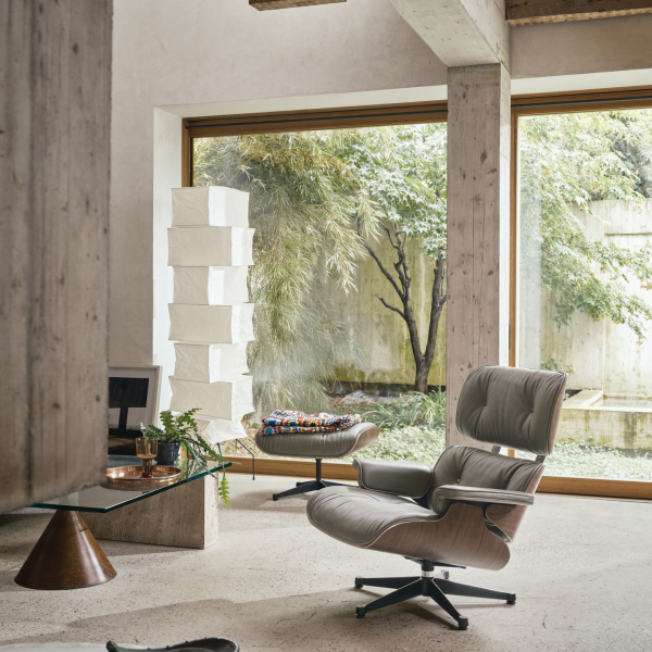 Lounge Chair & Ottoman, třešeň