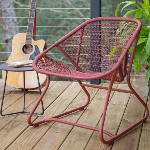 Houpací křeslo Sixties red ochre
