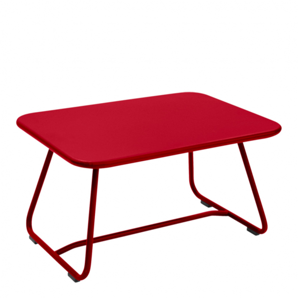 Low table Sixties poppy red