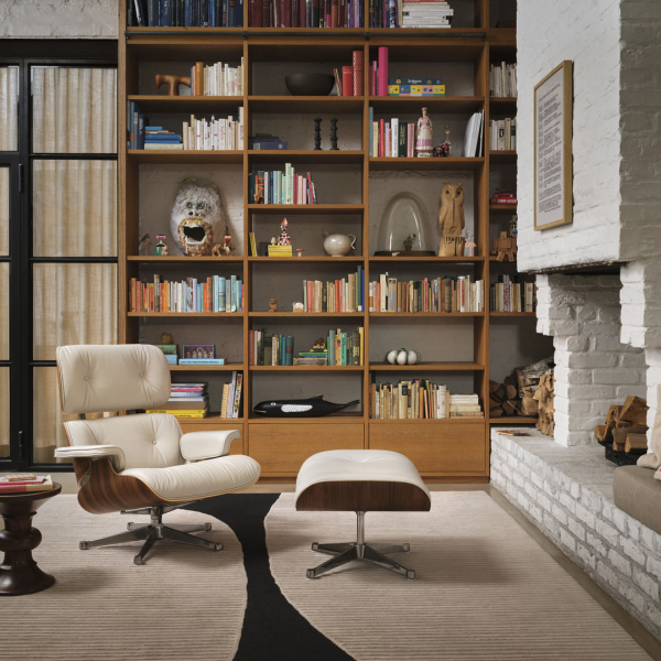 Lounge Chair & Ottoman, světlý ořech clay