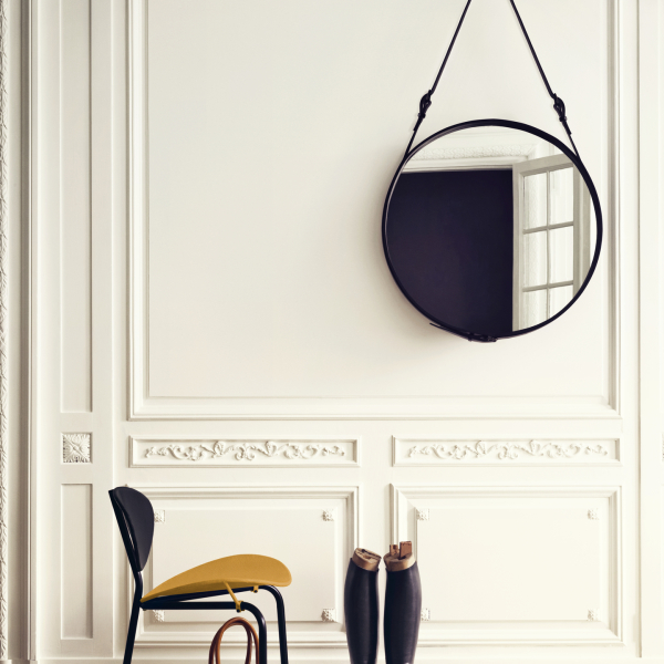 Adnet Wall Mirror ⌀70 cm black
