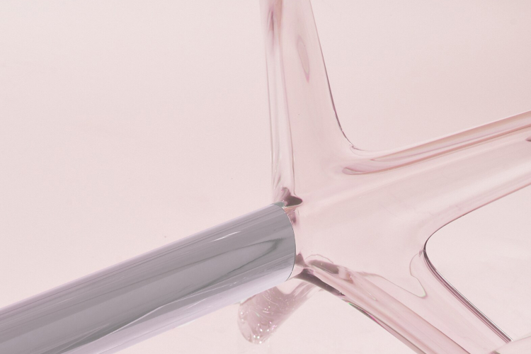 Blast 130x80 chrom / transparentní ružová