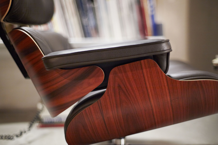 Lounge Chair & Ottoman, santos palisander, kůže L50 Premium F