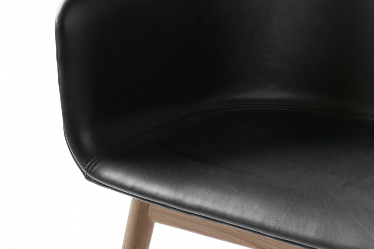 Harbour Dining Chair, černá kůže