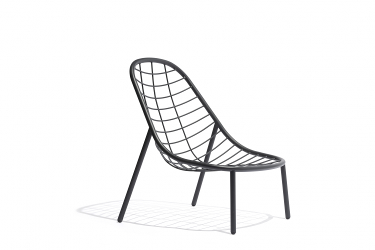 Albus lounge chair anthracite brown grey