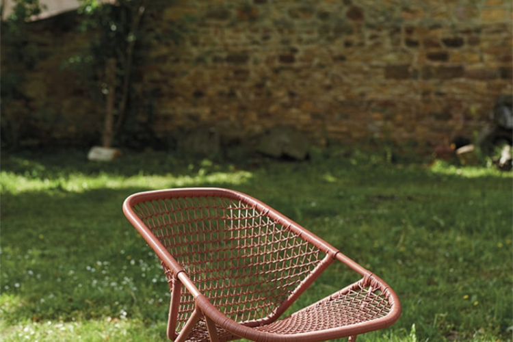 Houpací křeslo Sixties red ochre