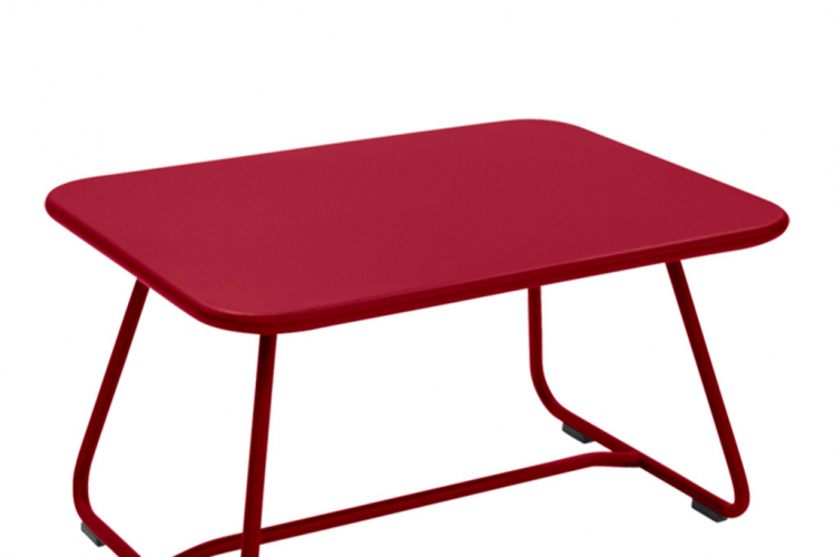 Low table Sixties red ochre