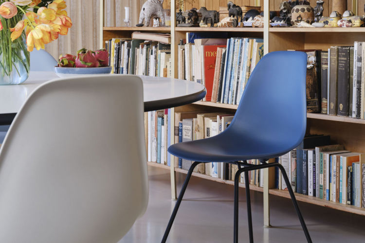 Eames Plastic Chair RE DSX chrome ice grey
