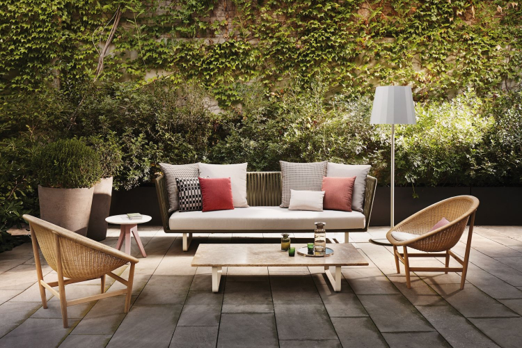 Basket outdoor armchair